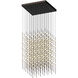 Constellation Cosmic Cube LED 30 inch Espresso Black Chandelier Ceiling Light in 3000K, White Optical Acrylic, 10 FT. Cord