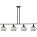 Ballston Athens LED 48 inch Oil Rubbed Bronze Island Light Ceiling Light in Clear Glass, Ballston