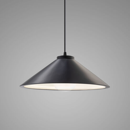 Radiance Collection LED 12 inch Carbon Matte Black with Matte Black Pendant Ceiling Light