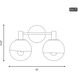 Sean Lavin Torian 2 Light 15 inch Aged Iron Bath Vanity Wall Light