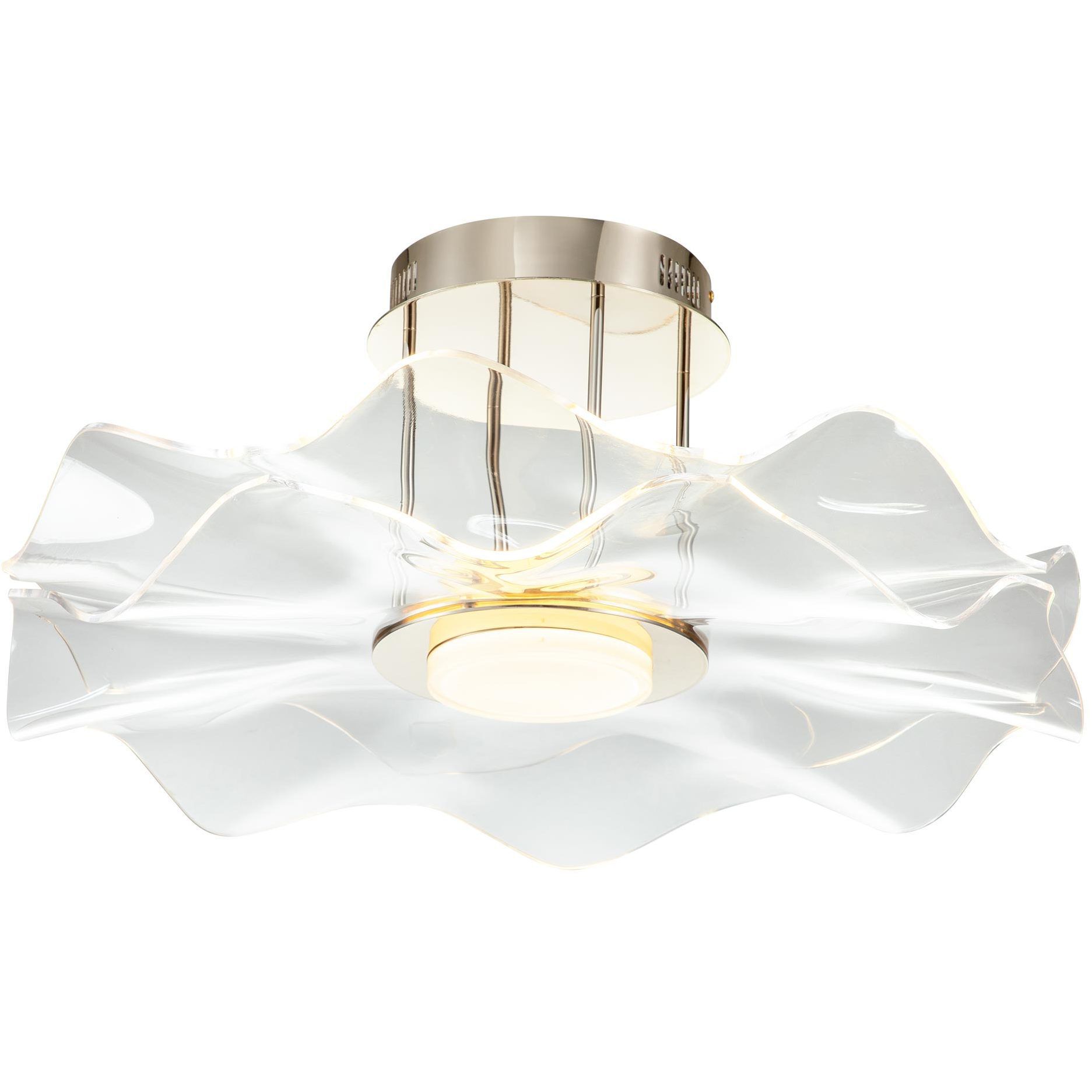 Vetrina LED 23.38 inch Light Gold Semi-Flush Mount Ceiling Light