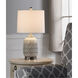 Signature 23.25 inch 60 watt Grey and Whiten Brushed Nickel Table Lamp Portable Light