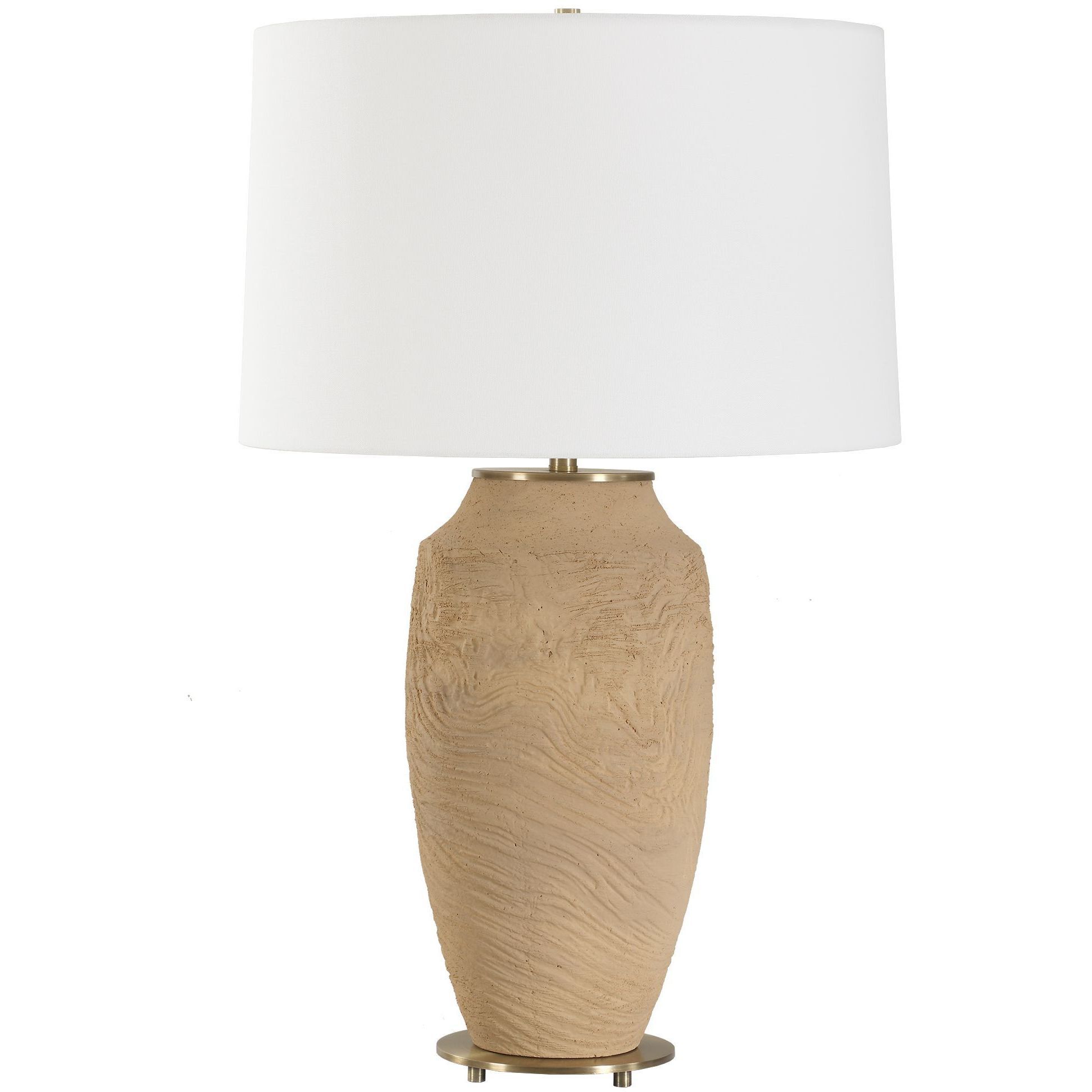 Sandstone Flow 28.5 inch 150.00 watt Terracotta and Brass Table Lamp Portable Light