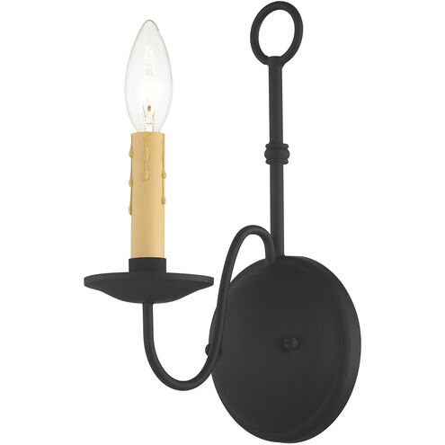 Heritage 1 Light 5 inch Black Wall Sconce Wall Light