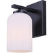 Bram 1 Light 6.25 inch Matte Black Vanity Fixture Wall Light