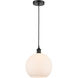 Edison Athens 1 Light 10 inch Matte Black Mini Pendant Ceiling Light
