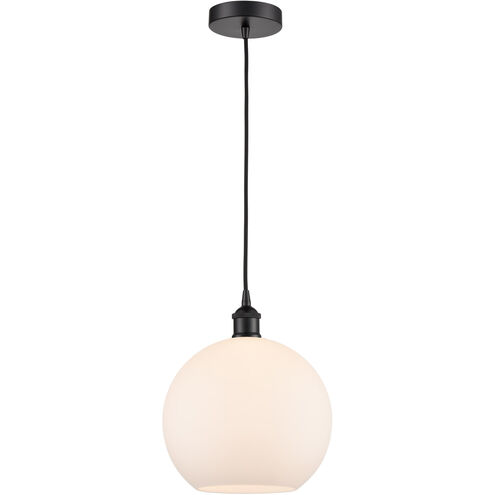 Edison Athens 1 Light 10 inch Matte Black Mini Pendant Ceiling Light