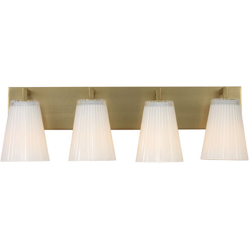 Upson 4 Light 24.25 inch Satin Brass Vanity Light Wall Light, Extra Large