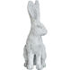 Enchanted Bunny Distressed White Outdoor Statue