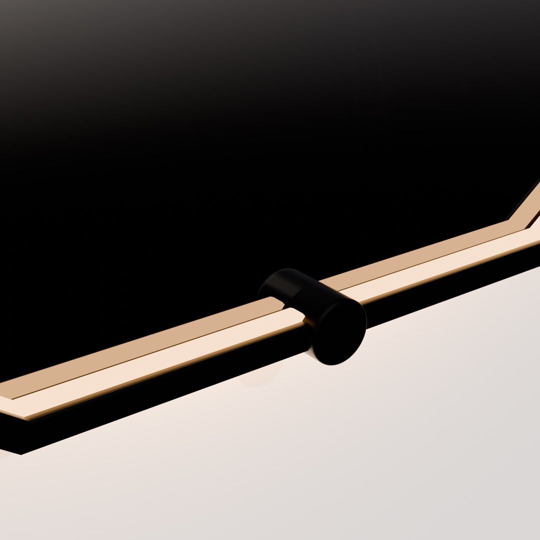 Deca 36 X 36 inch Black LED Lighted Mirror, Vanita by Oxygen