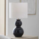 Drew & Jonathan Buckley 27.38 inch 9.00 watt Gloss Black Table Lamp Portable Light