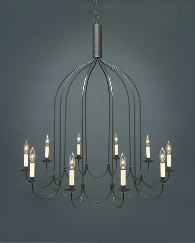 Signature 10 Light 36 inch Verdi Gris Chandelier Ceiling Light