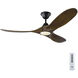 Maverick 52 inch Matte Black with Dark Walnut Blades Ceiling Fan