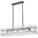 Sophie 6 Light 47 inch Matte Black Linear Chandelier Ceiling Light