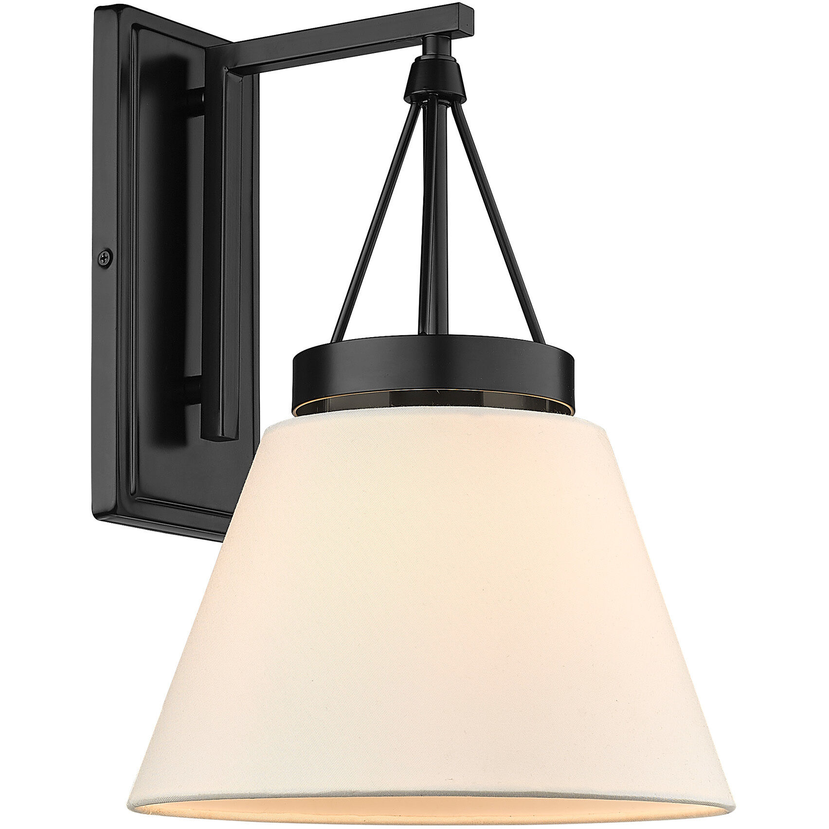 Penn 1 Light 11 inch Matte Black Wall Sconce Wall Light in Modern White