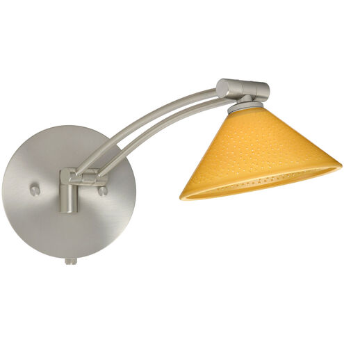 Kona 1WW 14 inch 50 watt Satin Nickel Swing Arm Sconce Wall Light