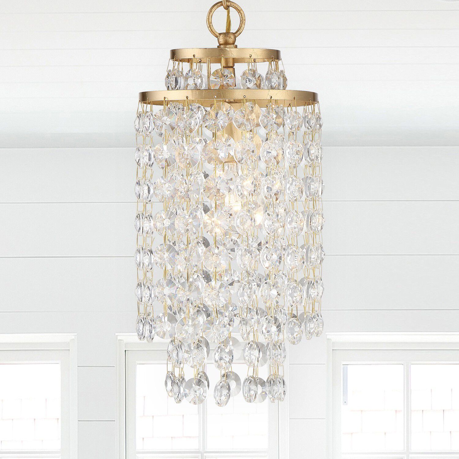 Gabrielle 1 Light 7 inch Antique Gold Chandelier Ceiling Light