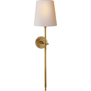 Thomas O'Brien Bryant 1 Light 6.5 inch Hand-Rubbed Antique Brass Tail Sconce Wall Light in Natural Paper, Large
