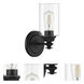 Neighborhood Dardyn 1 Light 5.5 inch Flat Black Wall Sconce Wall Light in Clear Glass