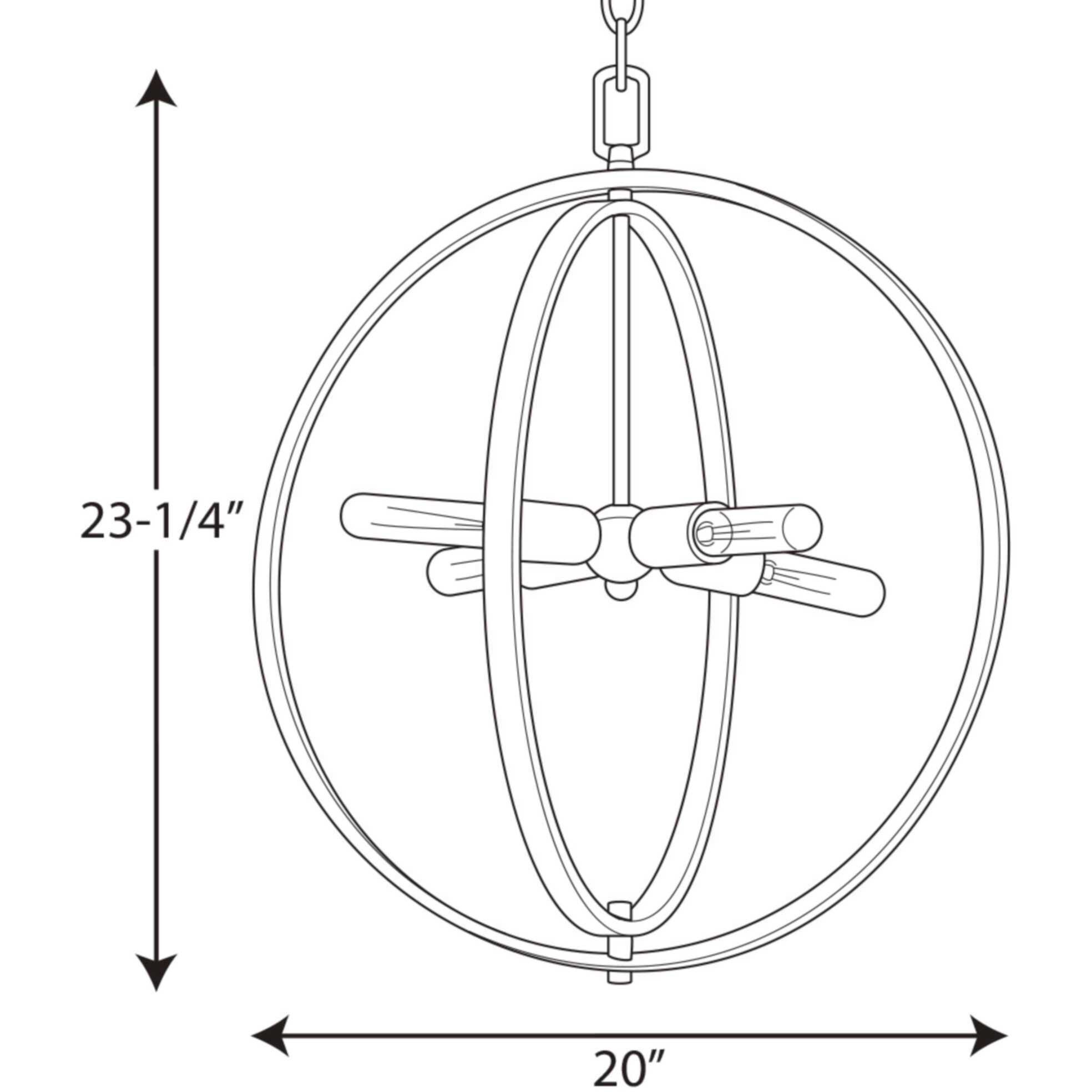Swing 4 Light 20 inch Antique Bronze Pendant Ceiling Light, Medium