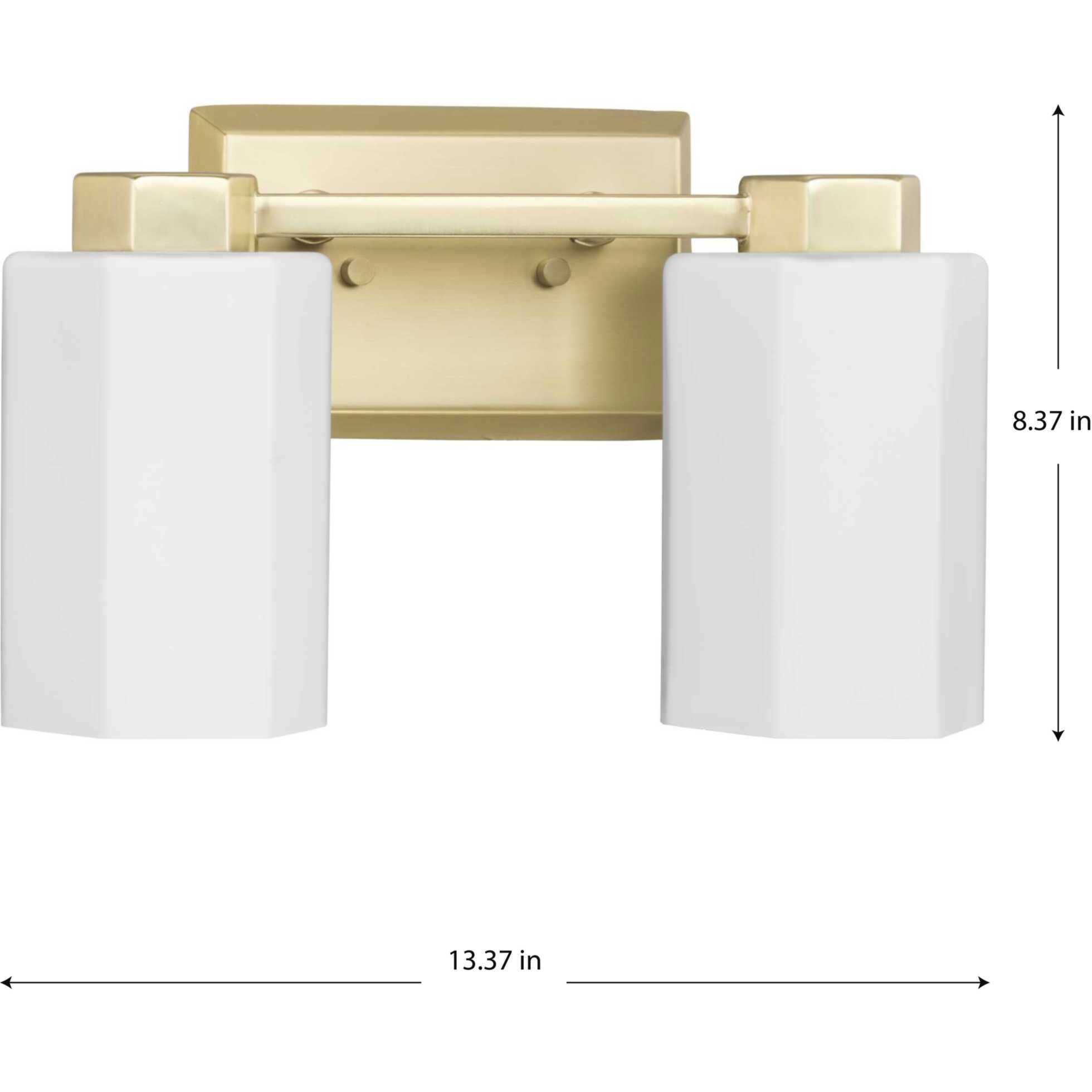 Estrada 2 Light 13.37 inch Brushed Gold Bathroom Vanity Light Wall Light