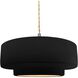 Radiance Collection - Tier Pendant Ceiling Light in Brushed Nickel, Dedicated LED, Beige Twist Cord, Carbon Matte Black/Champagne Gold, 14.5W x 5.25H, Form+Finish+Function