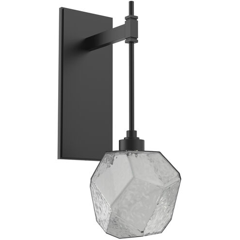 Gem LED 6.3 inch Matte Black Indoor Sconce Wall Light in Smoke, 2700K LED, Tempo