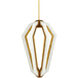 Riviere LED 13 inch Contemporary Gold Leaf Pendant Ceiling Light