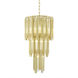 Gigi 7 Light 13.78 inch Gold and Clear Glass Chandelier Ceiling Light, Small