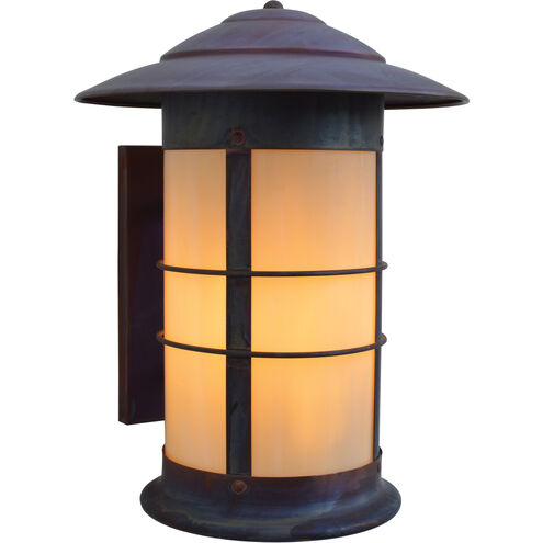 Newport Outdoor Wall Mount in Pewter, Almond Mica