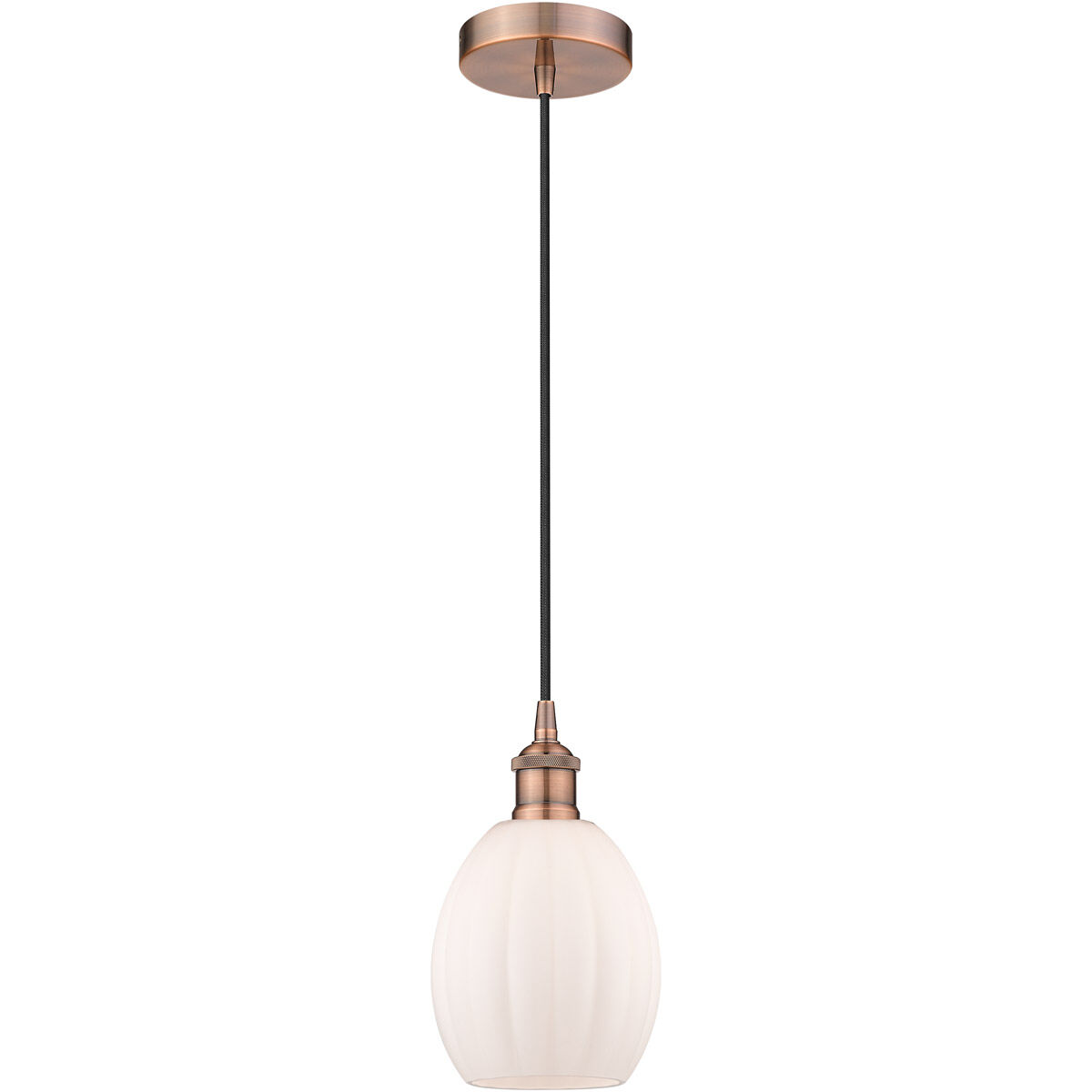 Edison Eaton 1 Light 6 inch Antique Copper Mini Pendant Ceiling Light
