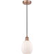Edison Eaton 1 Light 6 inch Antique Copper Mini Pendant Ceiling Light