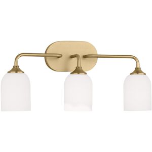 Emile 3 Light 22 inch Satin Brass Wall Bath Fixture Wall Light