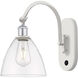 Ballston Dome LED 8 inch White and Polished Chrome Sconce Wall Light in Clear Glass