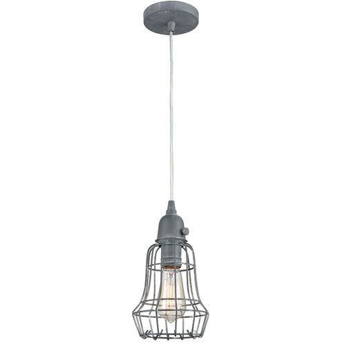 Squashcourt 1 Light 6 inch Pewter Mini Pendant Ceiling Light