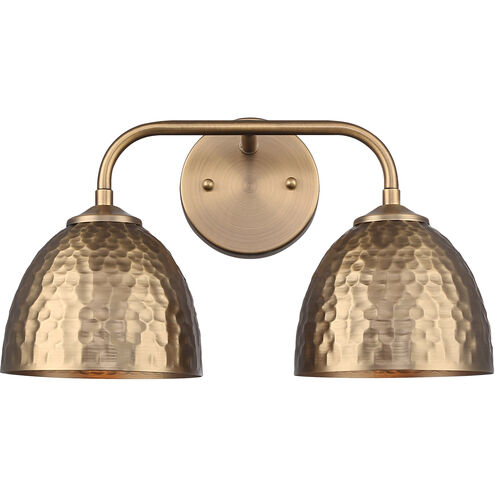 Shepard 2 Light 15.5 inch Modern Brass Vanity Light Wall Light