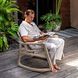 Sumba Oatmeal and Cerused Wheat Outdoor Rocking Chair