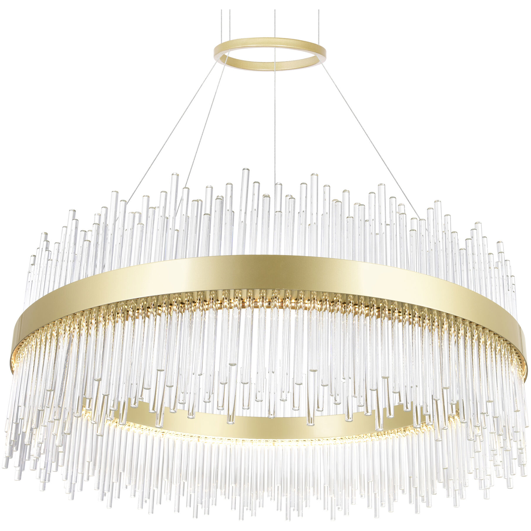 Genevieve LED 32 inch Medallion Gold Chandelier Ceiling Light