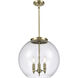 Ballston Athens LED 15.75 inch Antique Brass Statement Pendant Ceiling Light in Seedy