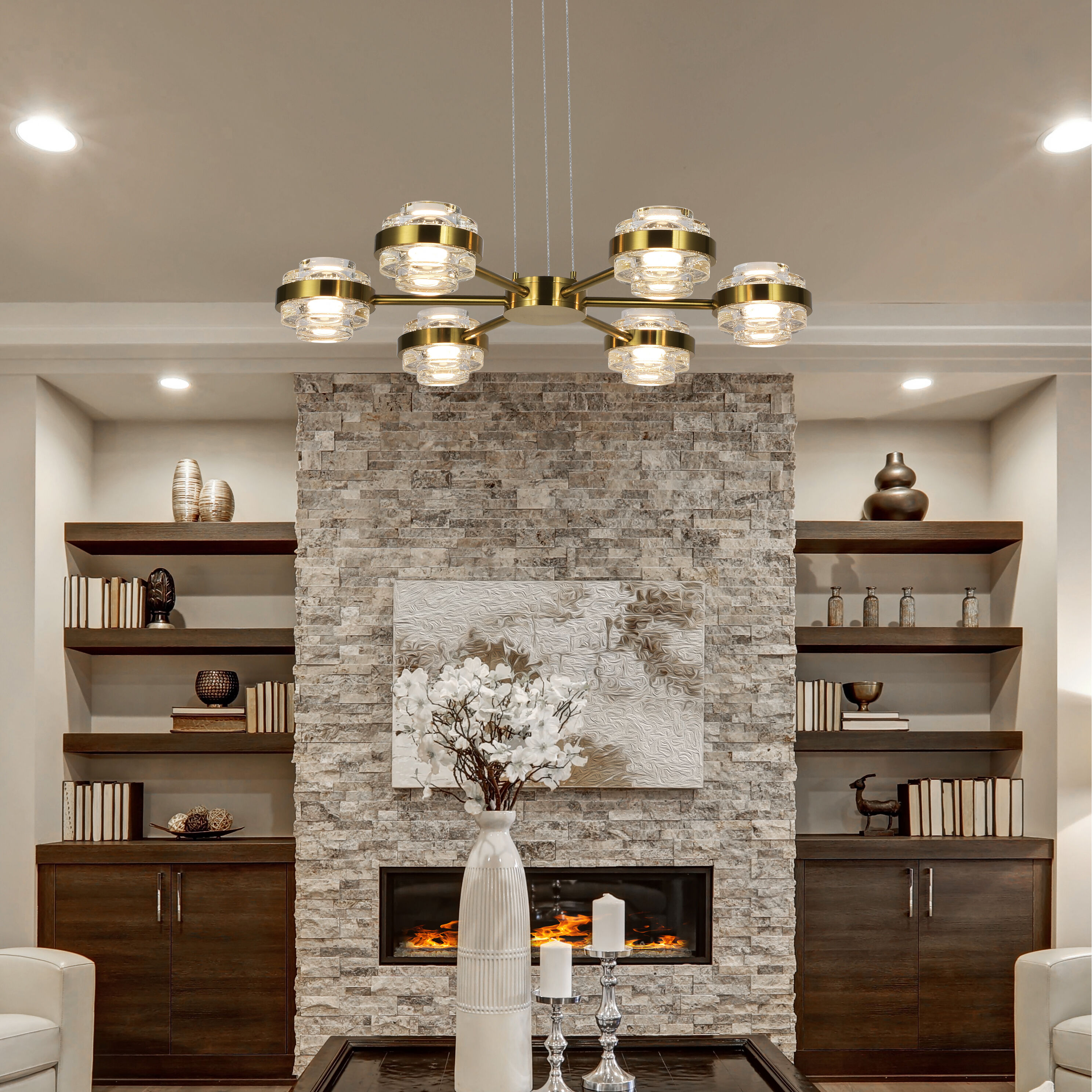 Milano Series 25.5 inch Antique Brass Pendant Ceiling Light, Artisan Collection