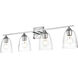 Harris 4 Light 34 inch Chrome Bath Sconce Wall Light