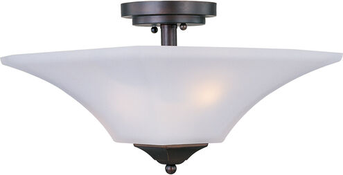 Aurora 2 Light 13 inch Oil Rubbed Bronze Semi Flush Mount Ceiling Light