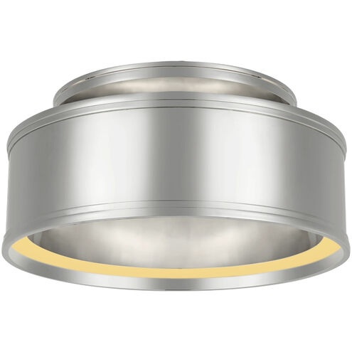 Chapman & Myers Connery Flush Mount Ceiling Light in Polished Nickel