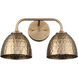 Shepard Vanity Wall Light in Modern Brass