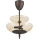 Fiorello 3 Light 14.5 inch Forged Bronze Convertible Pendant Ceiling Light