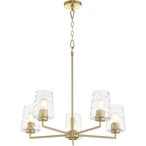 Goodwin 5 Light 27 inch Aged Brass Chandelier Ceiling Light