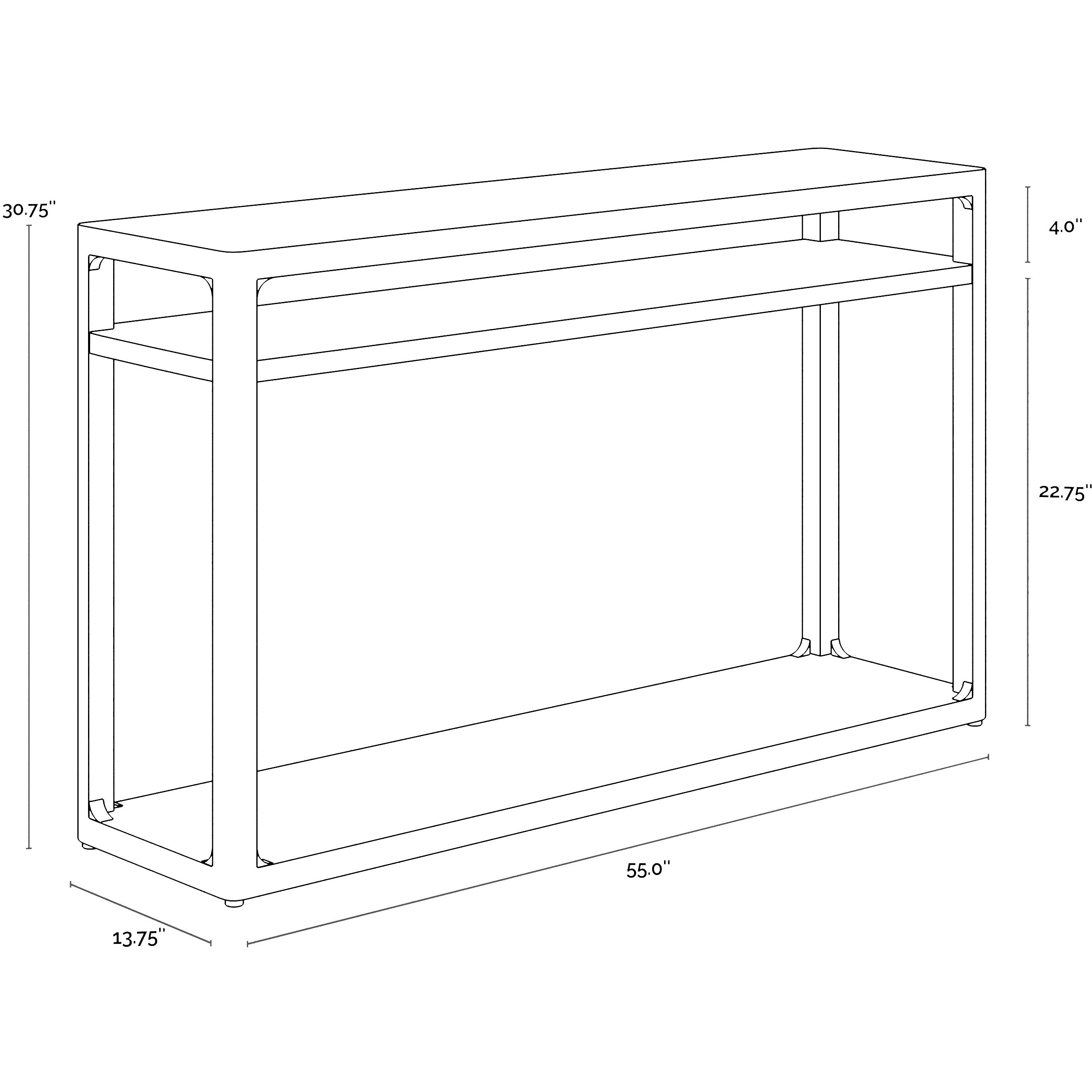 Doncaster 55 X 13.75 inch Black Console Table