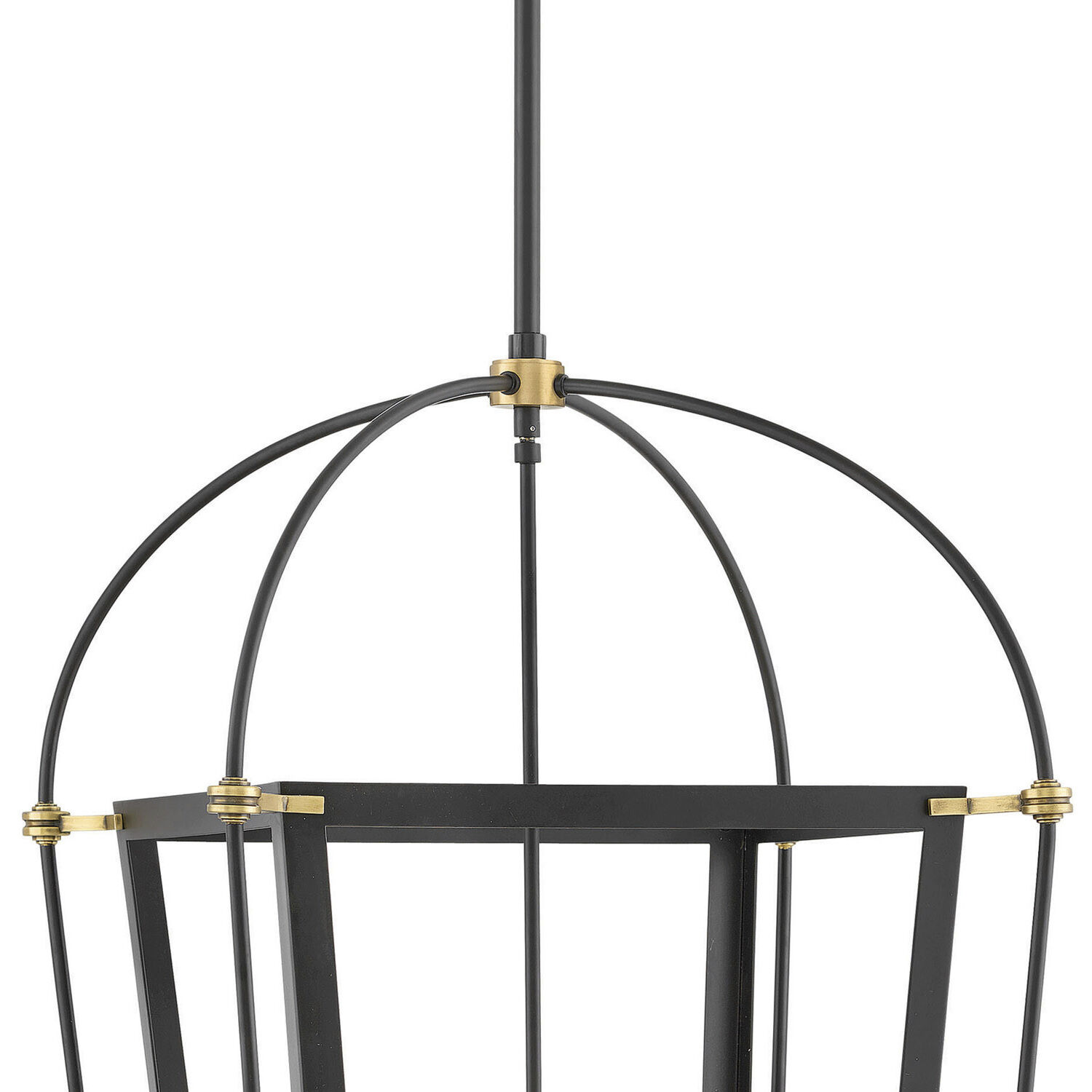 Selby 4 Light 20 inch Black with Heritage Brass Indoor Chandelier Ceiling Light