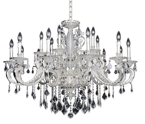 Cassella 18 Light 37 inch Two-Tone Silver Chandelier Ceiling Light