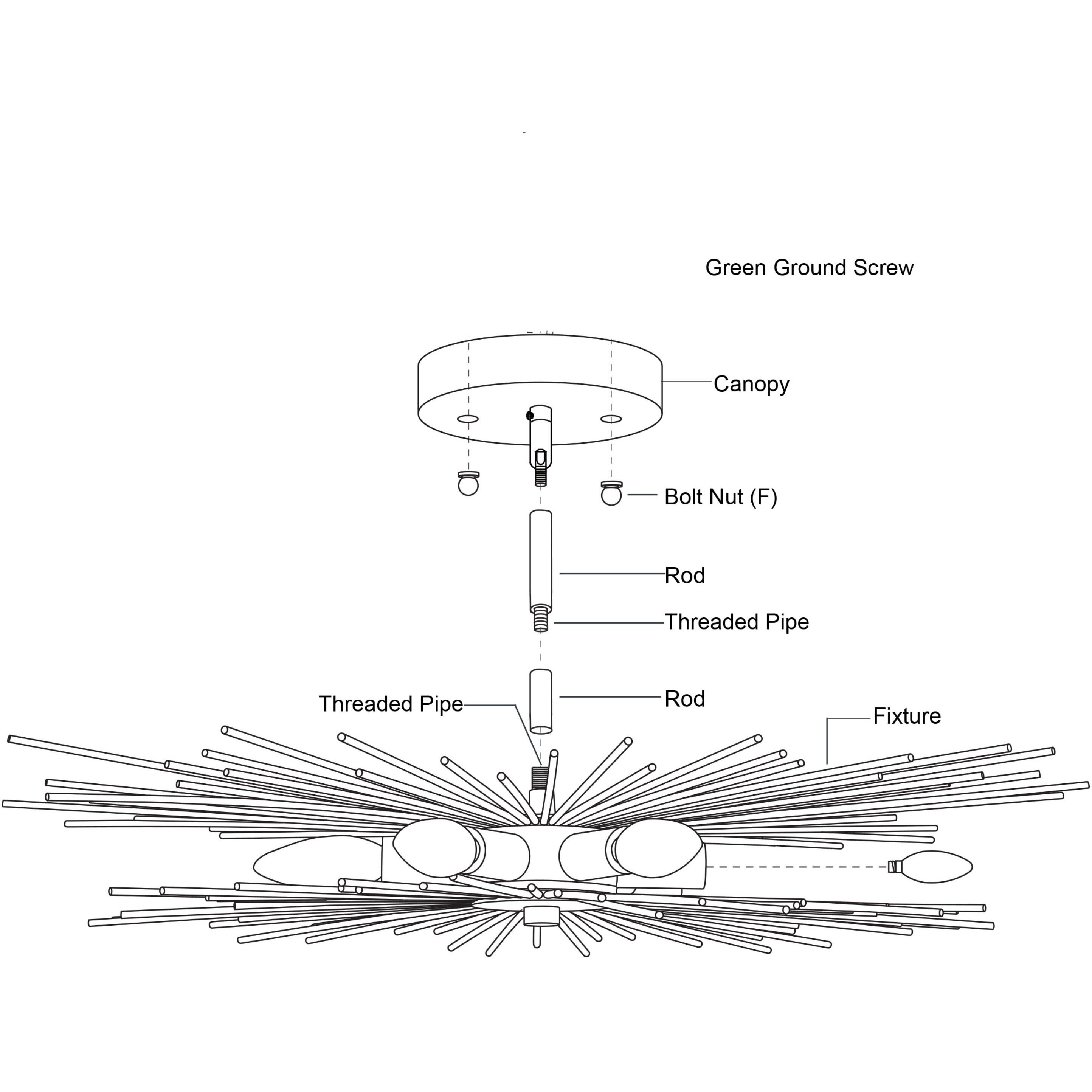 Nikko LED 24 inch Matte Black Semi-Flush Mount Ceiling Light in 6